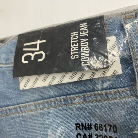 Urban Outfitters Stretchy Cowboy Light Wash Denim Jeans Size 34 New MSRP $69 - Picture 7 of 9